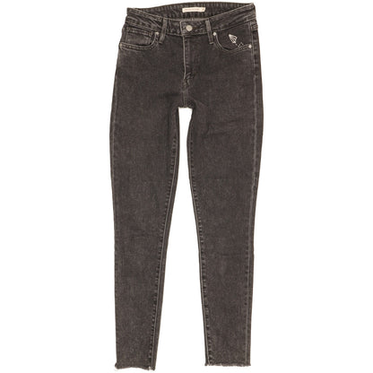 Levi's 721 Women Black Skinny Slim Stretch Jeans W26 L30