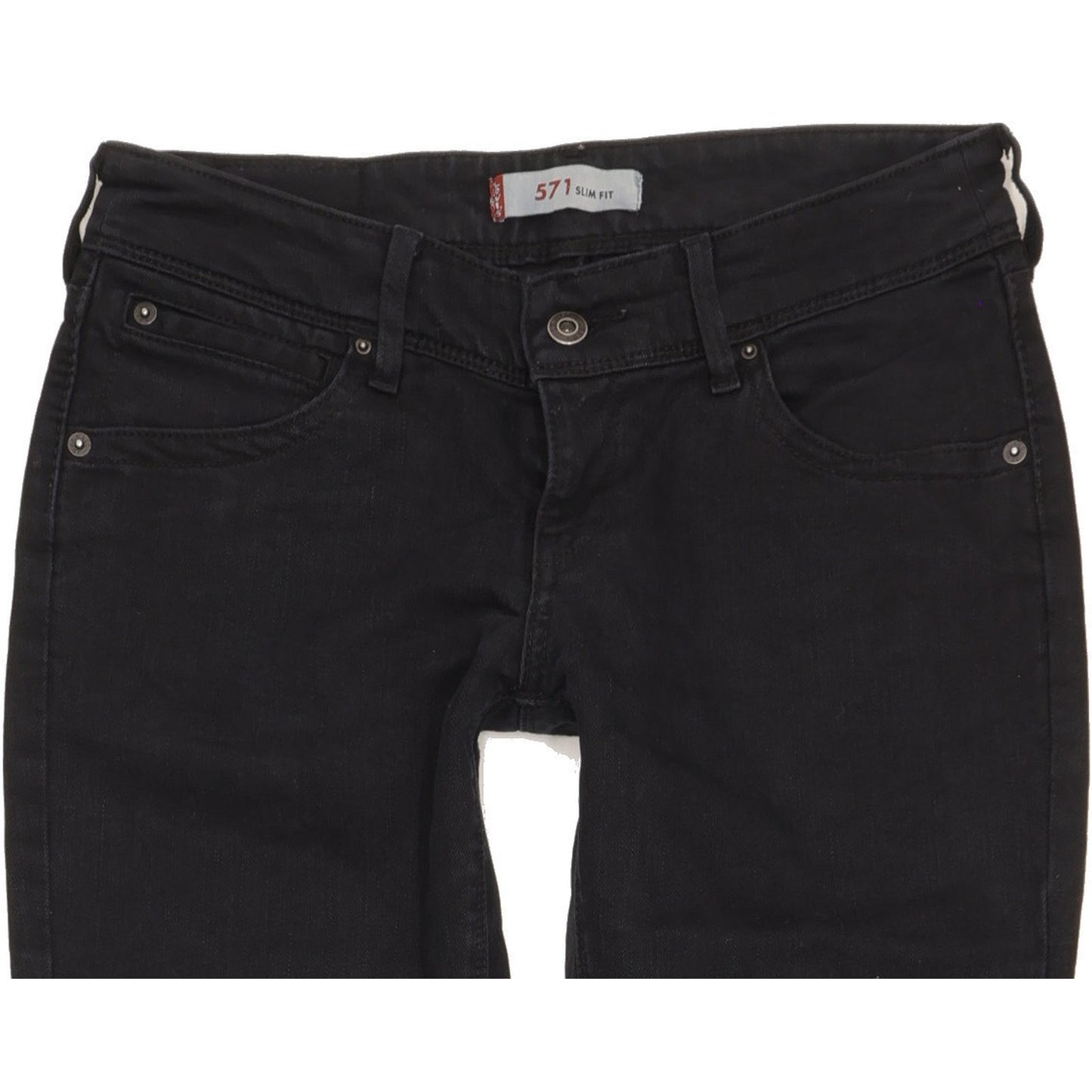 Levi's 571 Women Black Straight Slim Jeans W30 L32