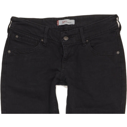Levi's 571 Women Black Straight Slim Jeans W30 L32