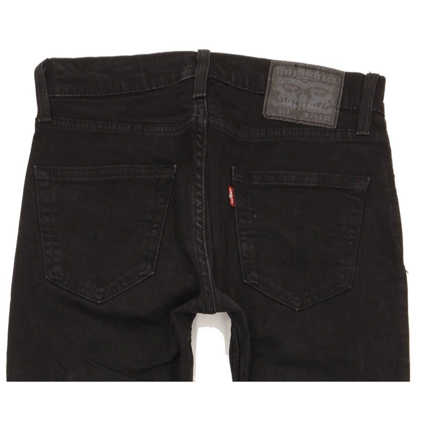 Levi's 511 Men Black Straight Slim Stretch Jeans W29 L31