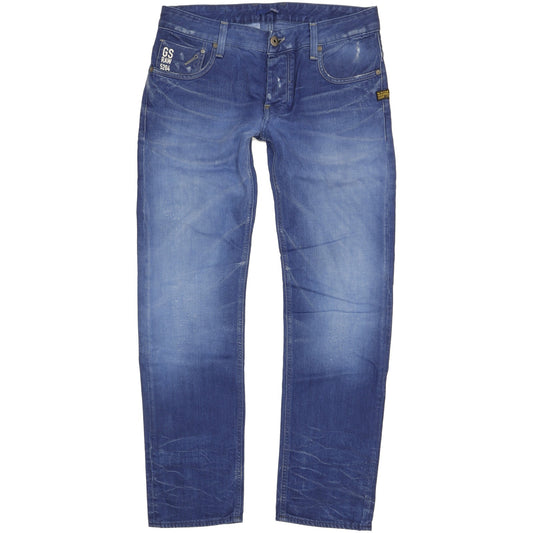 G-Star Attacc Men Blue Straight Regular Jeans W33 L31