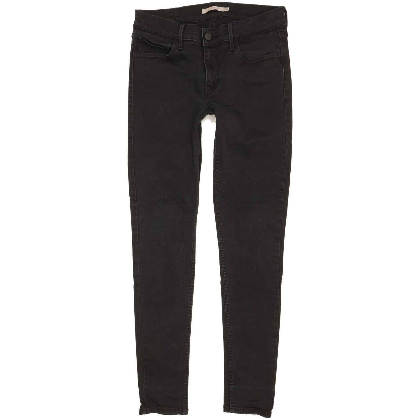 Levi's 710 Super Women Black Skinny Slim Stretch Jeans W30 L29