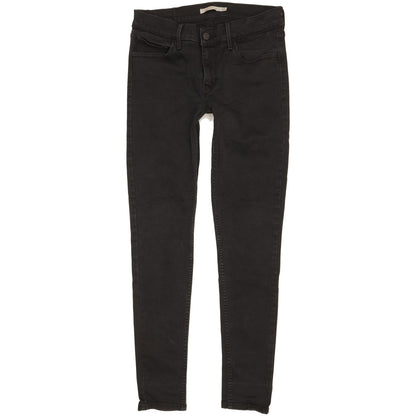 Levi's 710 Super Women Black Skinny Slim Stretch Jeans W30 L29