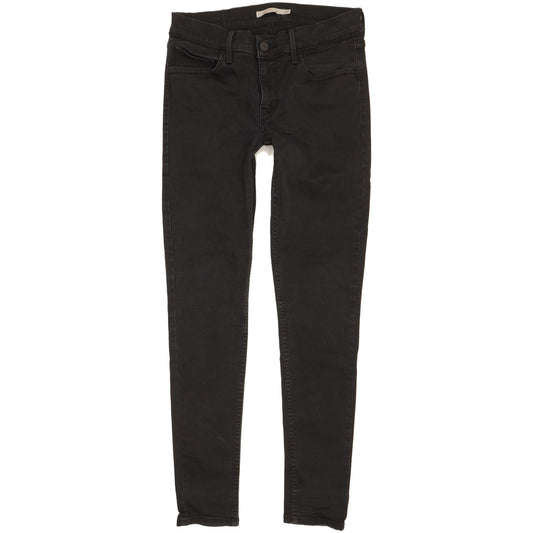 Levi's 710 Super Women Black Skinny Slim Stretch Jeans W30 L29
