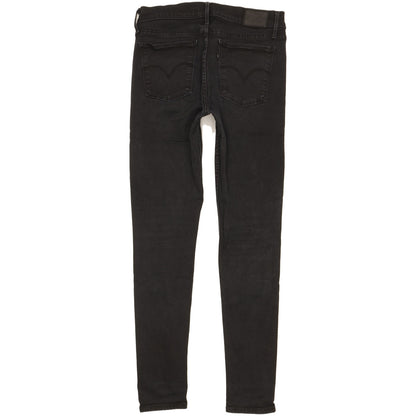 Levi's 710 Super Women Black Skinny Slim Stretch Jeans W30 L29