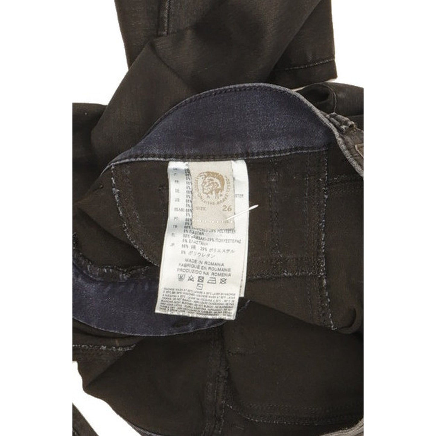 Diesel Livier Women Black Skinny Slim Jegging Stretch Jeans W26 L26