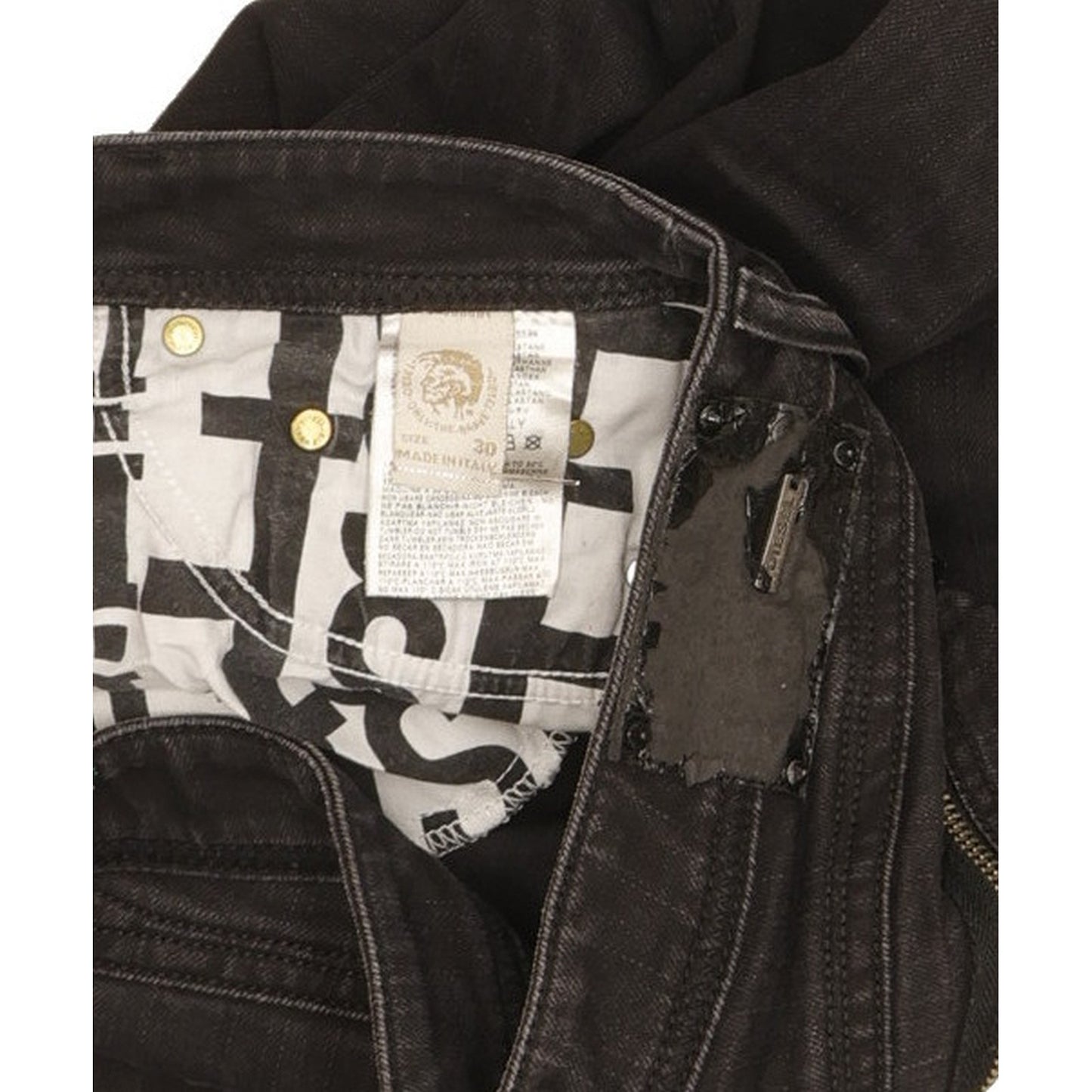 Diesel Lowky Men Black Straight Slim Stretch Jeans W30 L34