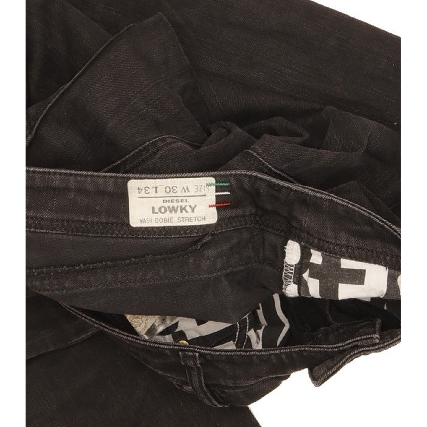 Diesel Lowky Men Black Straight Slim Stretch Jeans W30 L34