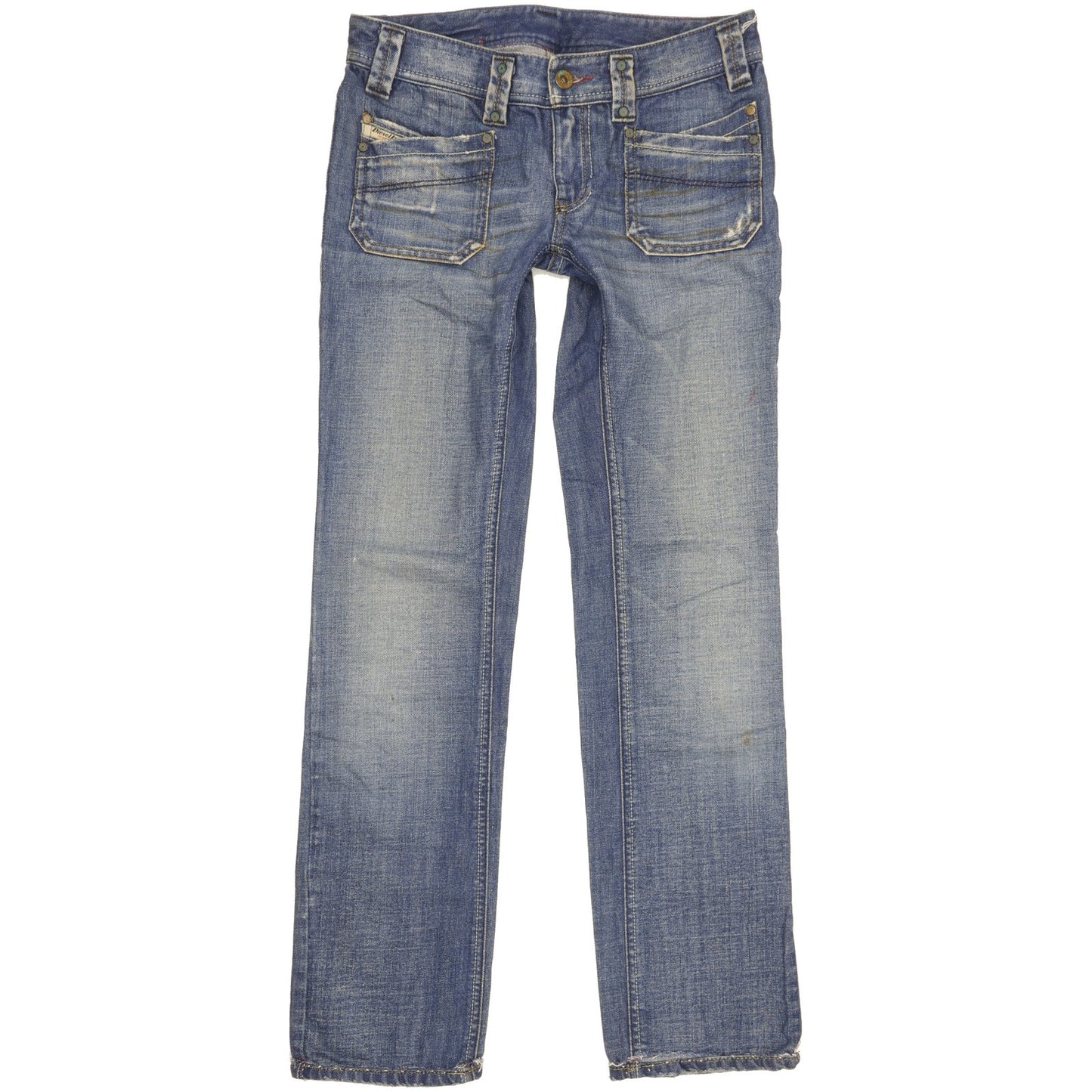 Diesel Keate Women Blue Straight Slim Jeans W26 L30