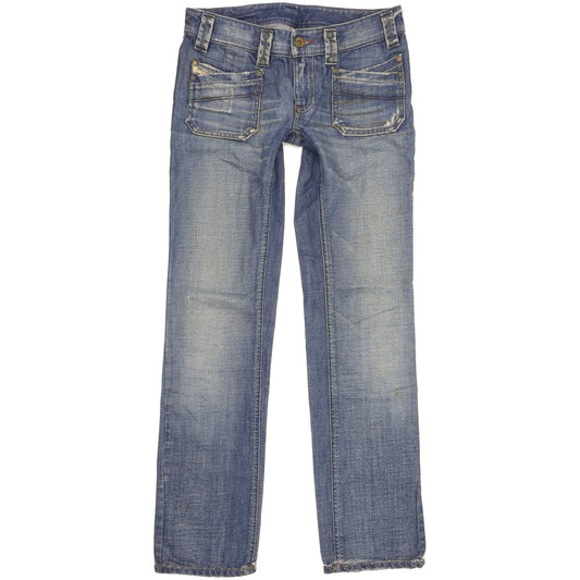 Diesel Keate Women Blue Straight Slim Jeans W26 L30