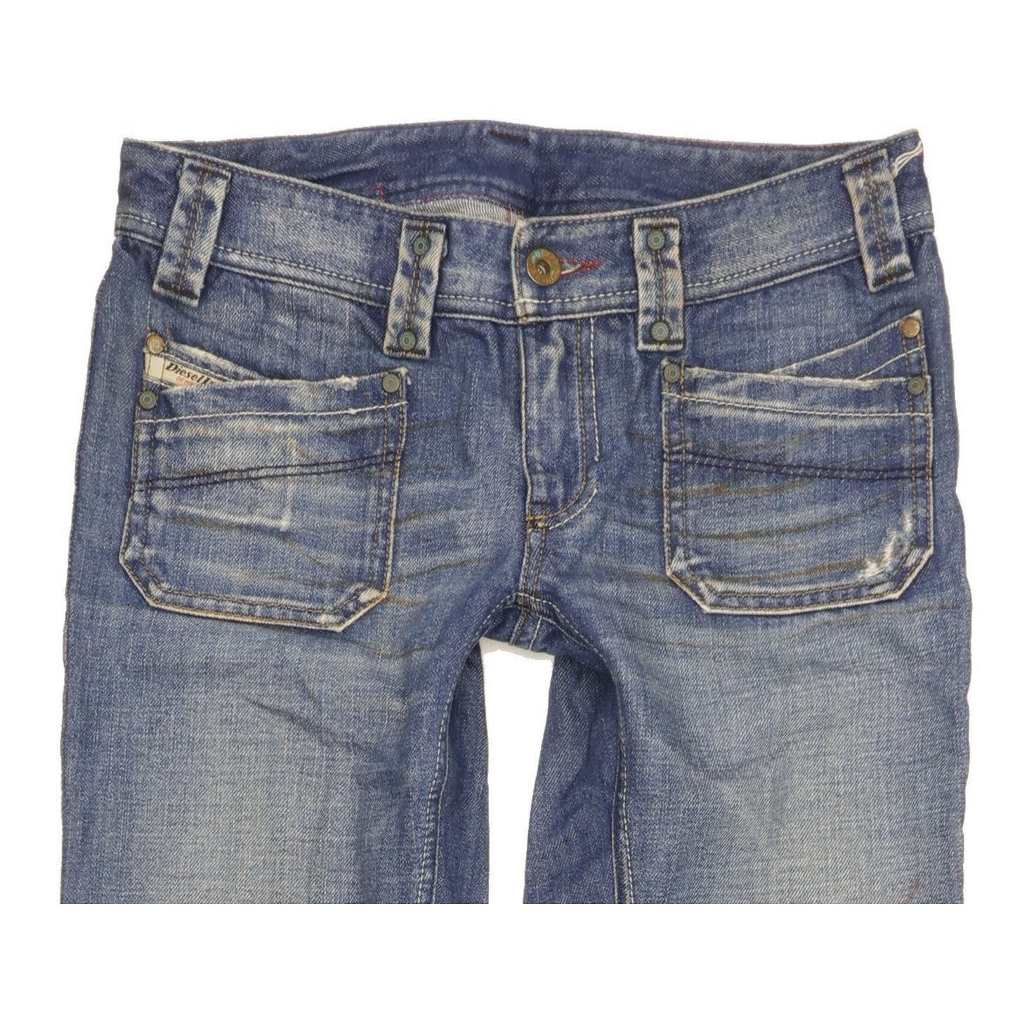 Diesel Keate Women Blue Straight Slim Jeans W26 L30