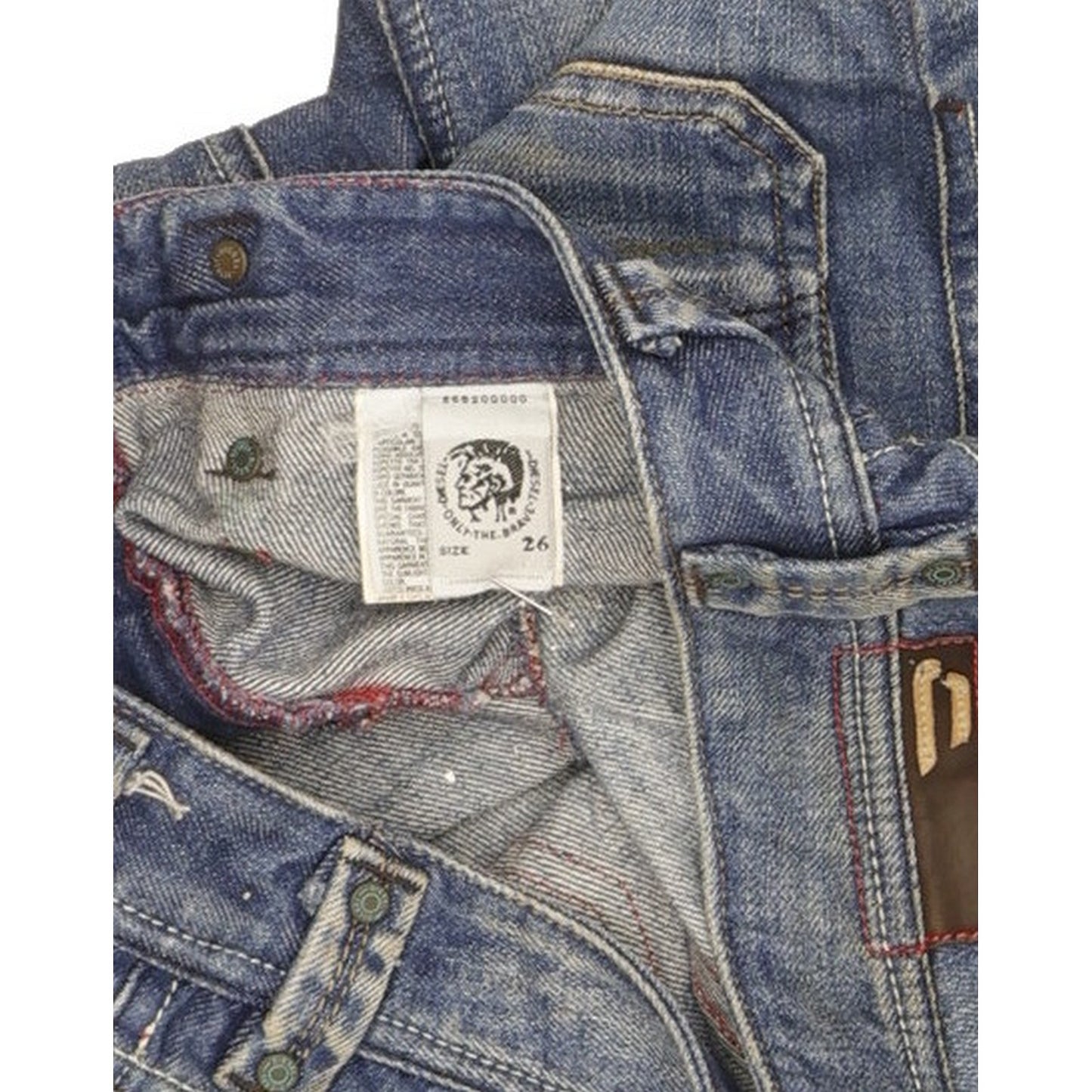Diesel Keate Women Blue Straight Slim Jeans W26 L30