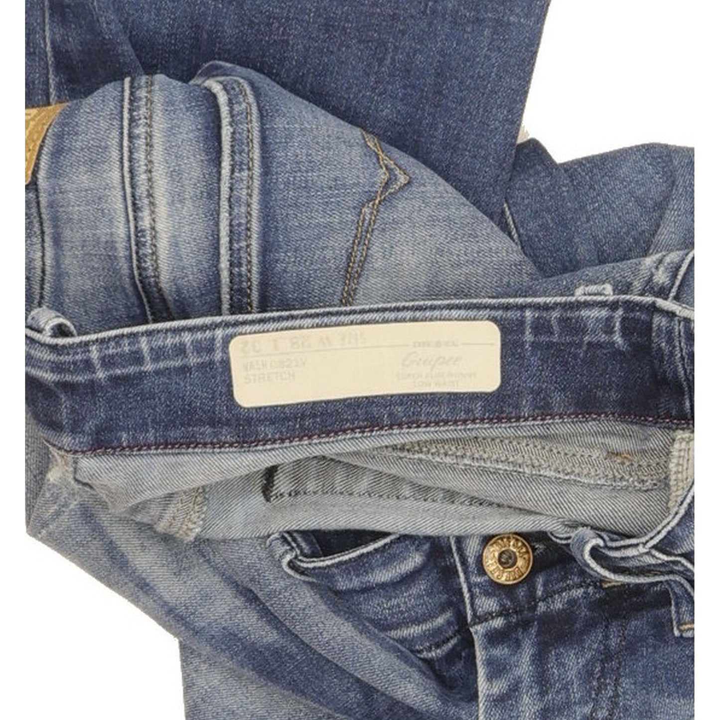 Diesel Grupee Women Blue Skinny Slim Stretch Jeans W28 L32