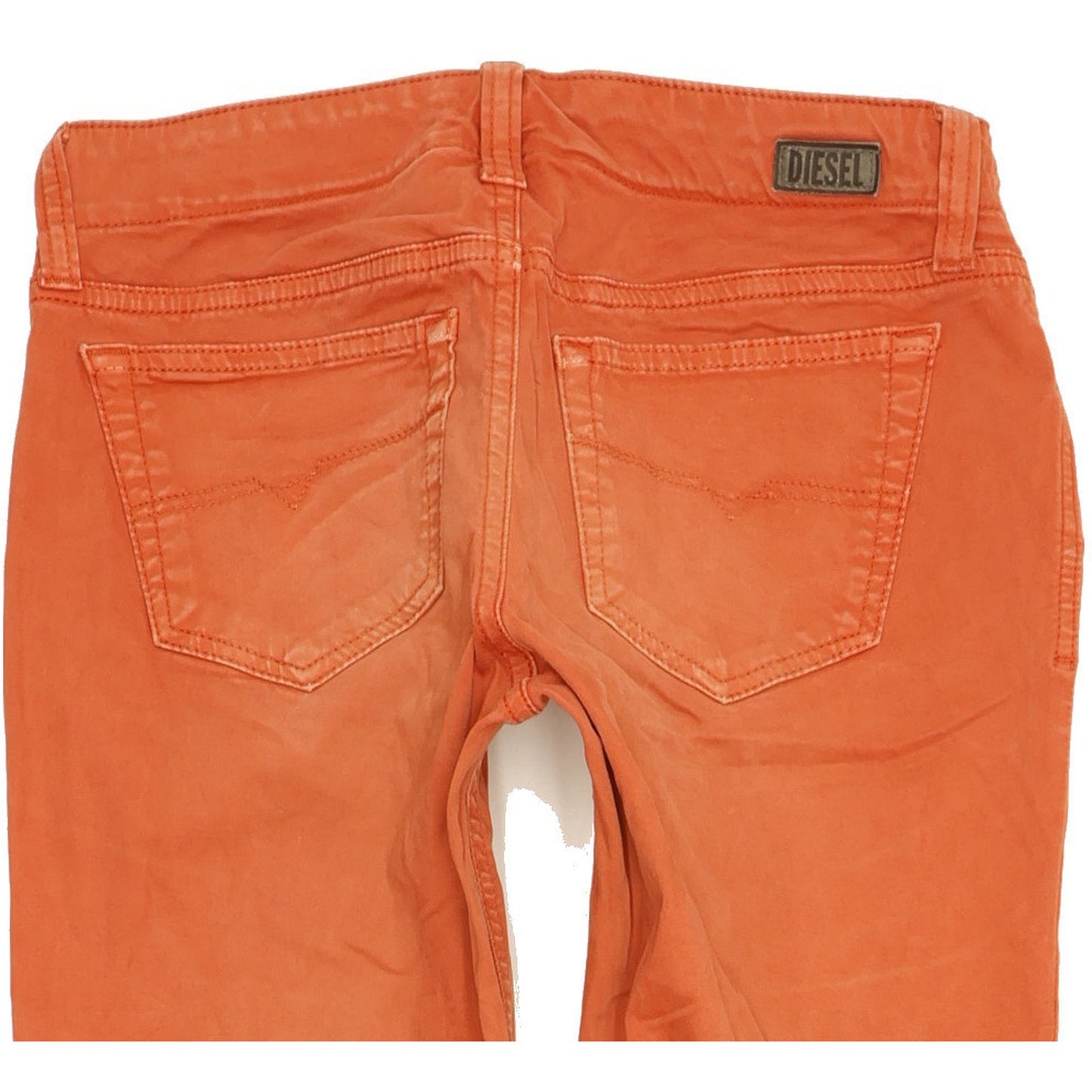 Diesel Grupee-B Women Red Tapered Slim Stretch Jeans W26 L32
