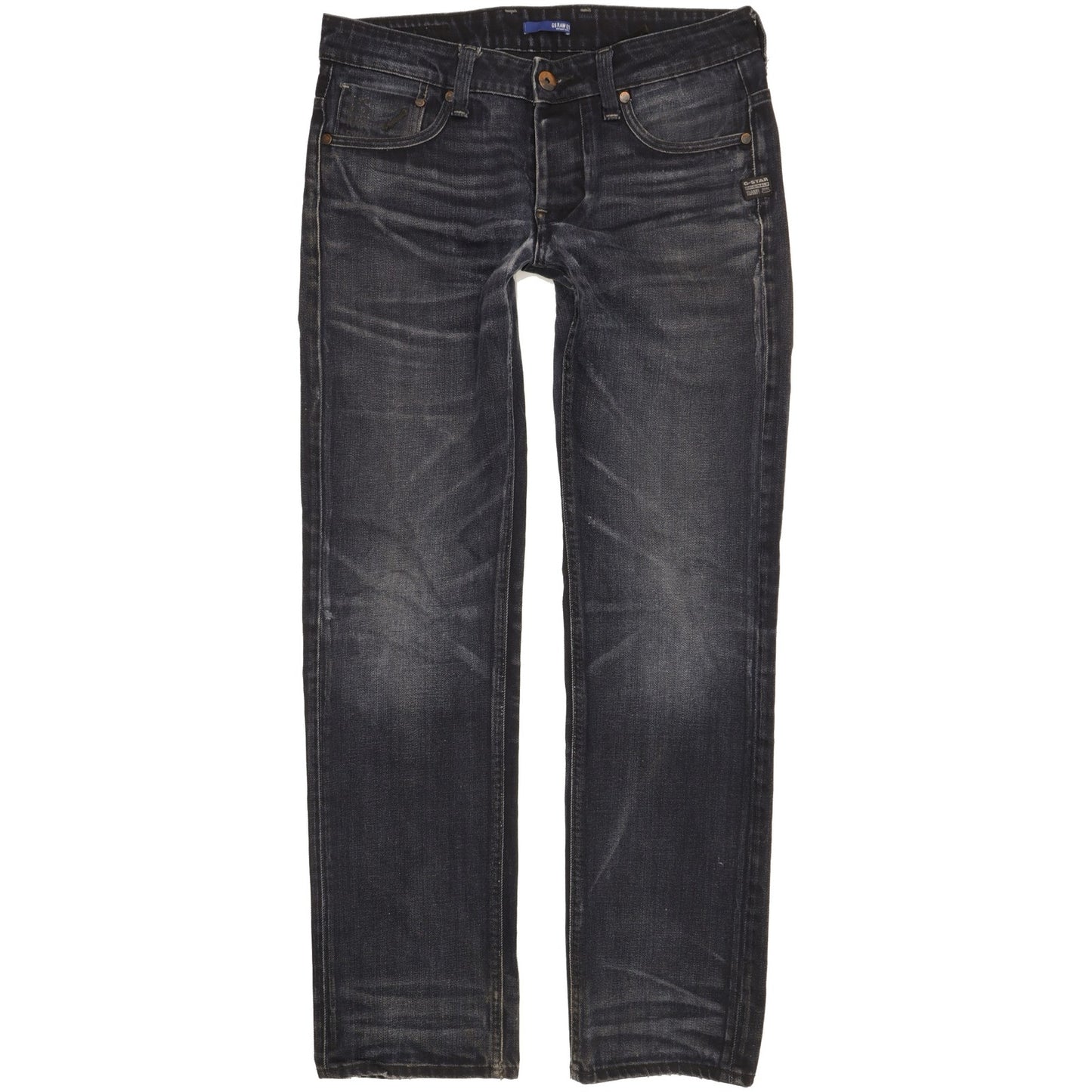 G-Star Attacc Men Navy Straight Regular Jeans W30 L31