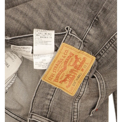 Levi's 519 Hi-Ball Men Grey Skinny Slim Stretch Jeans W32 L30