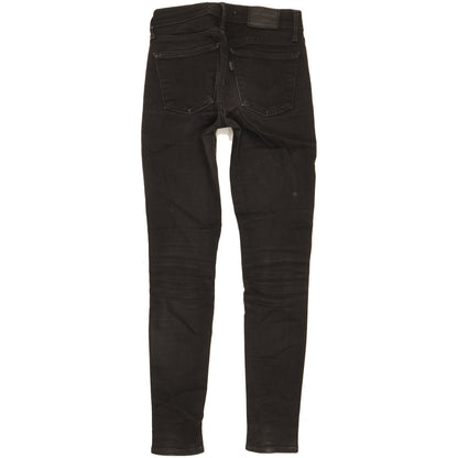 Levi's 710 Super Women Black Skinny Slim Stretch Jeans W24 L28