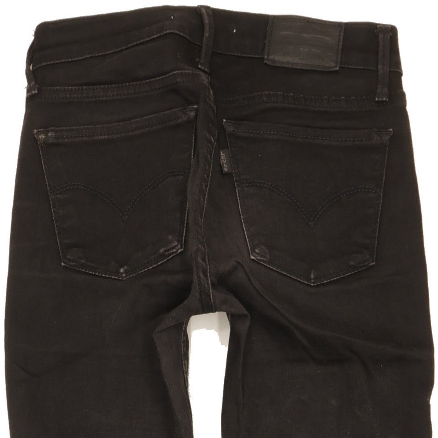 Levi's 710 Super Women Black Skinny Slim Stretch Jeans W24 L28