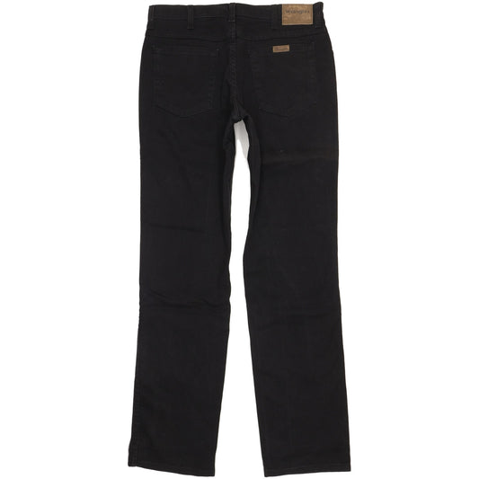 Wrangler Durable Quality Men Black Straight Regular Stretch Jeans W34 L35