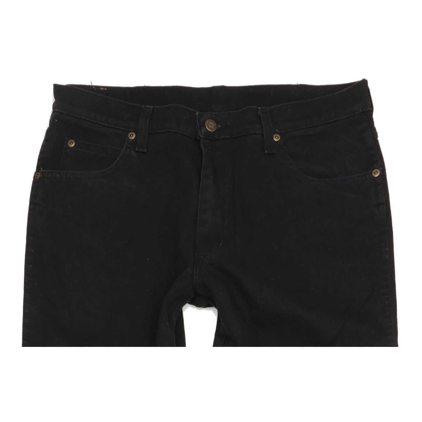 Wrangler Durable Quality Men Black Straight Regular Stretch Jeans W34 L35