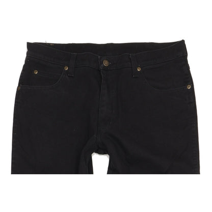 Wrangler Durable Quality Men Black Straight Regular Stretch Jeans W34 L35