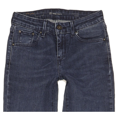 Levi's Demi Curve Women Blue Straight Classic Stretch Jeans W25 L28