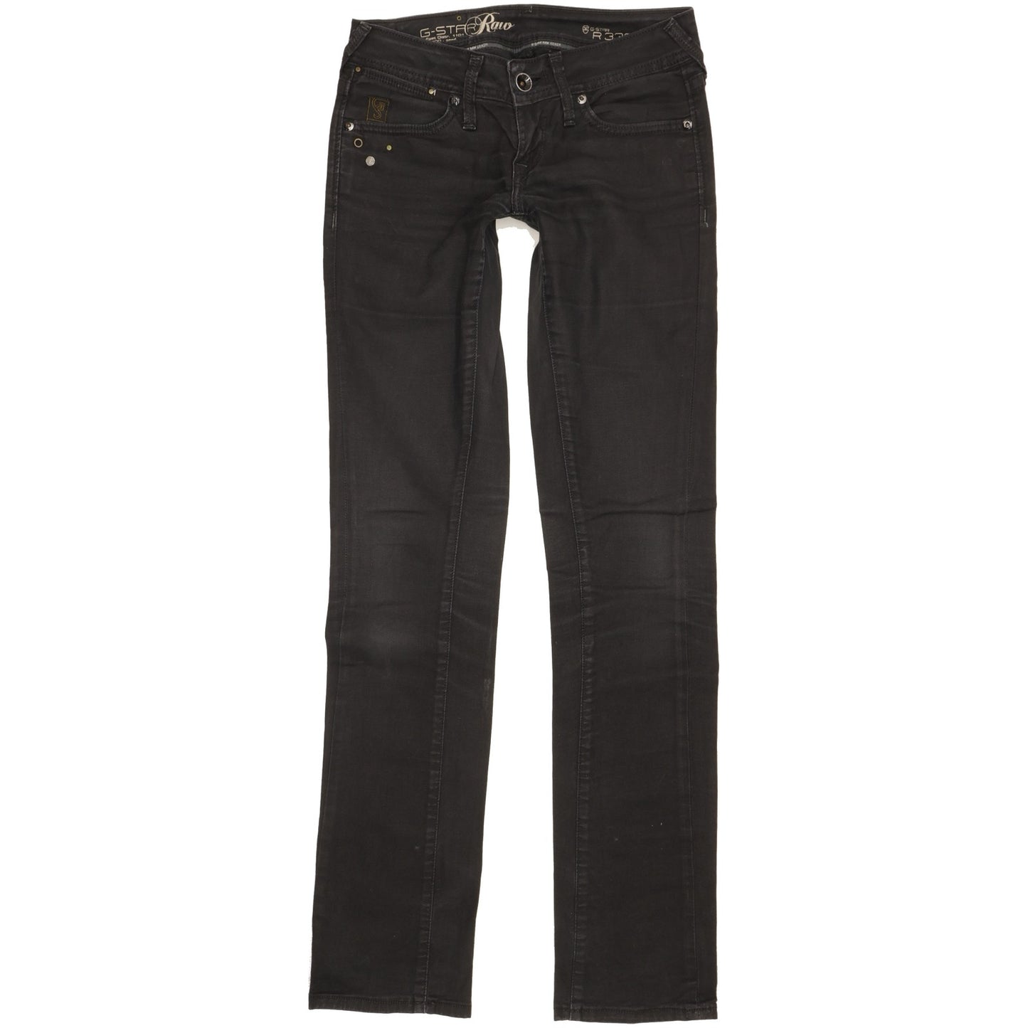G-Star Core Women Black Straight Slim Stretch Jeans W26 L34