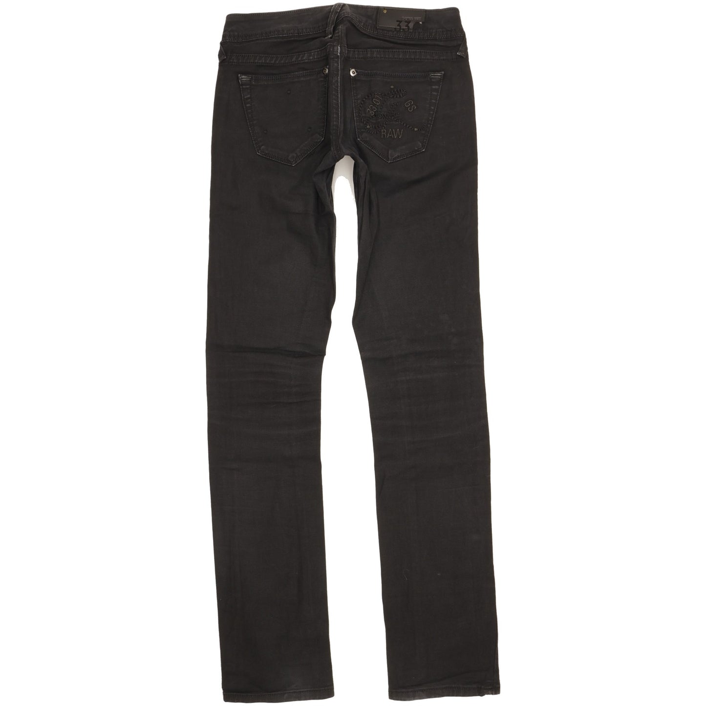 G-Star Core Women Black Straight Slim Stretch Jeans W26 L34