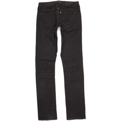 G-Star Core Women Black Straight Slim Stretch Jeans W26 L34