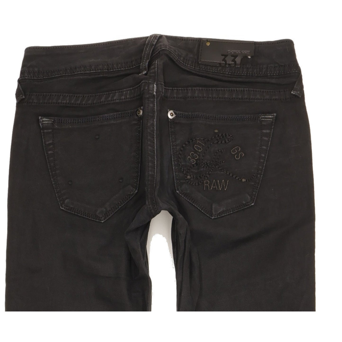 G-Star Core Women Black Straight Slim Stretch Jeans W26 L34