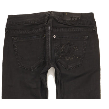 G-Star Core Women Black Straight Slim Stretch Jeans W26 L34