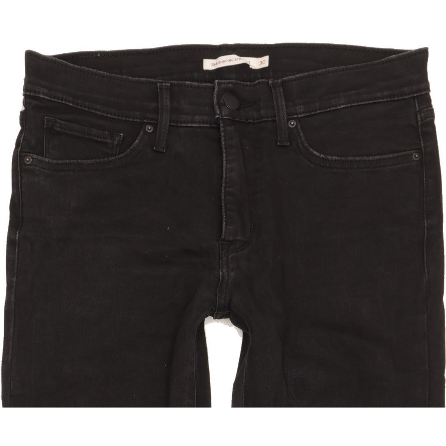 Levi's 314 Shaping Women Black Straight Slim Stretch Jeans W30 L29