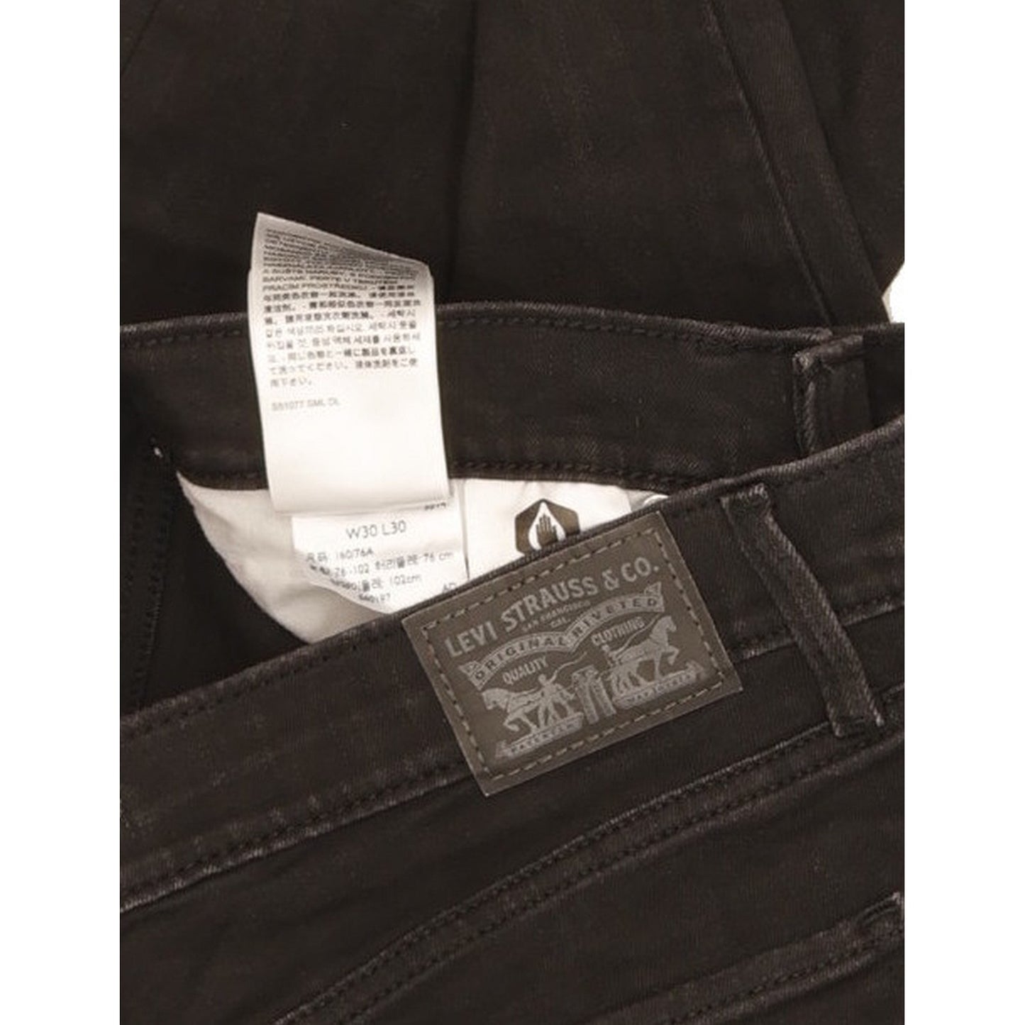 Levi's 314 Shaping Women Black Straight Slim Stretch Jeans W30 L29