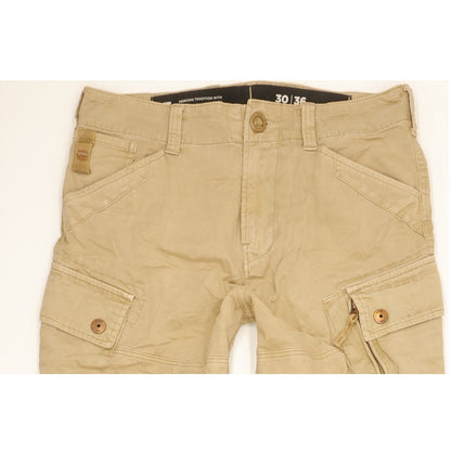 G-Star Roxic Cargo Men Beige Tapered Loose Stretch Jeans W30 L36