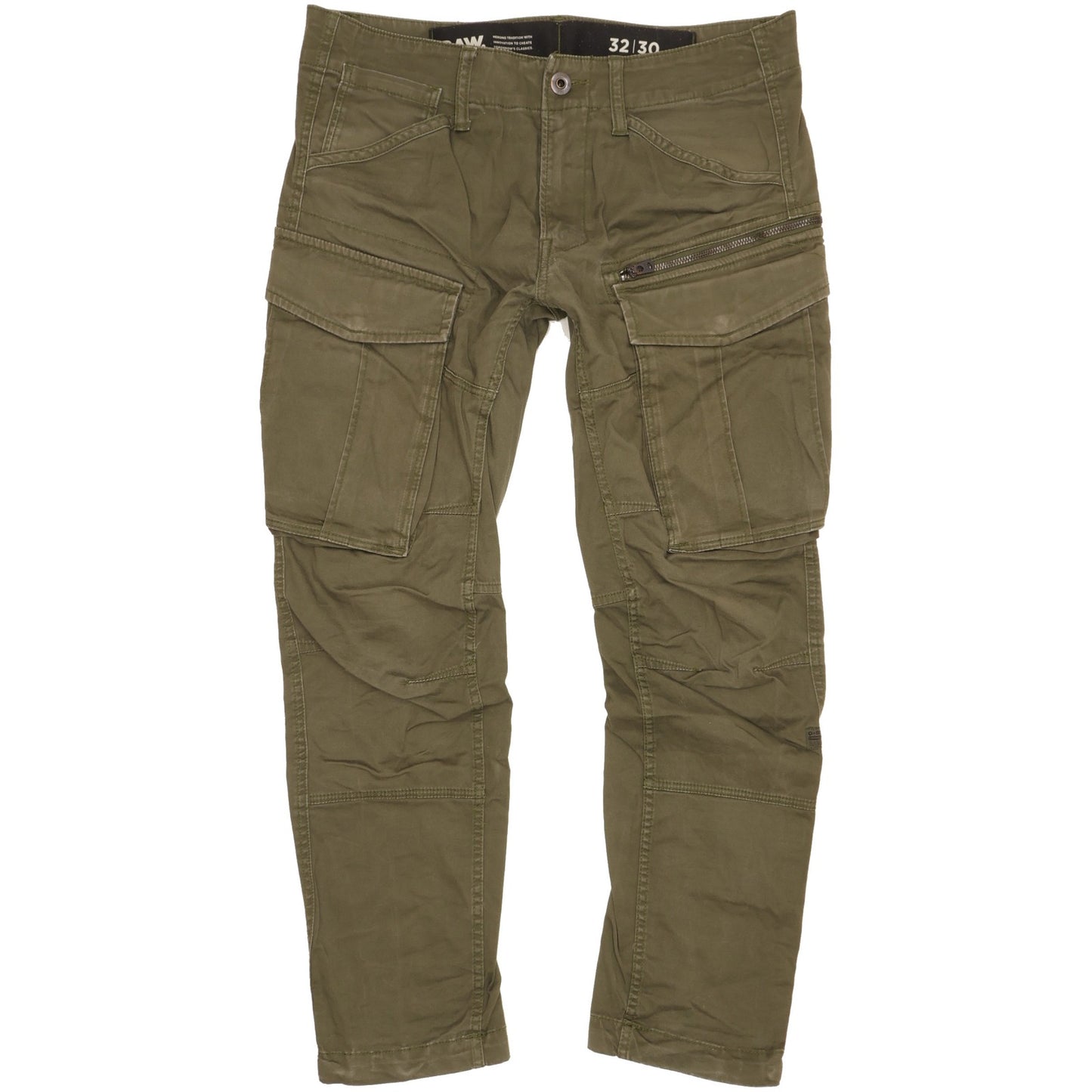 G-Star Rovic 3D Men Green Tapered Regular Stretch Jeans W32 L30