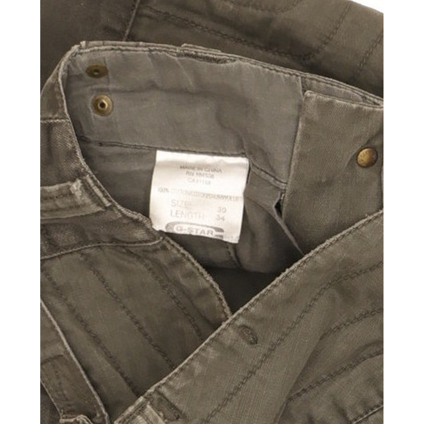 G-Star Men Grey Straight Slim Jeans W30 L33