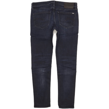 G-Star 3301 Men Navy Straight Slim Stretch Jeans W36 L32