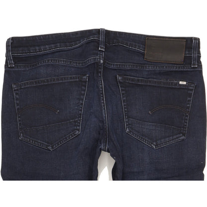G-Star 3301 Men Navy Straight Slim Stretch Jeans W36 L32