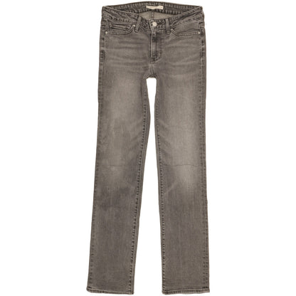 Levi's 714 Women Grey Straight Slim Stretch Jeans W27 L33