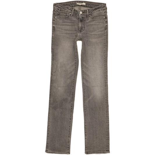 Levi's 714 Women Grey Straight Slim Stretch Jeans W27 L33
