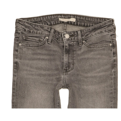Levi's 714 Women Grey Straight Slim Stretch Jeans W27 L33
