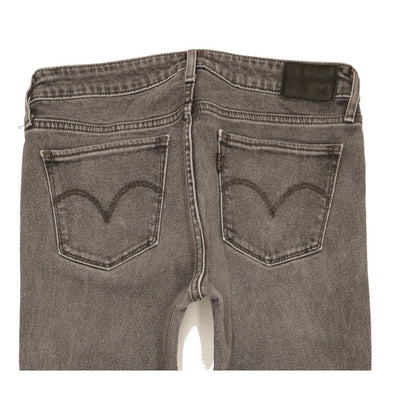 Levi's 714 Women Grey Straight Slim Stretch Jeans W27 L33