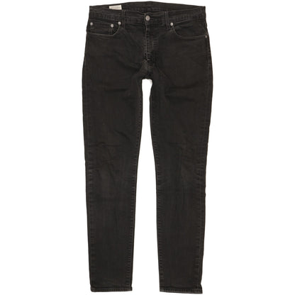 Levi's 512 Men Black Tapered Slim Stretch Jeans W33 L33