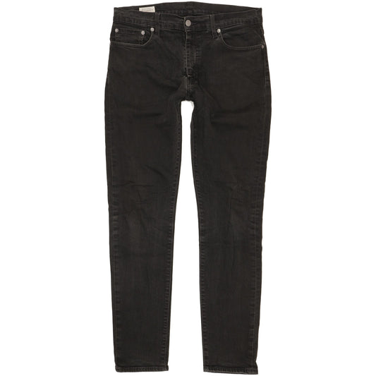 Levi's 512 Men Black Tapered Slim Stretch Jeans W33 L33