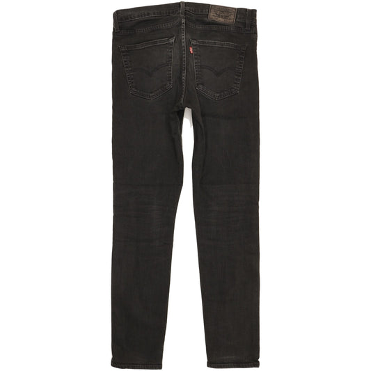 Levi's 512 Men Black Tapered Slim Stretch Jeans W33 L33