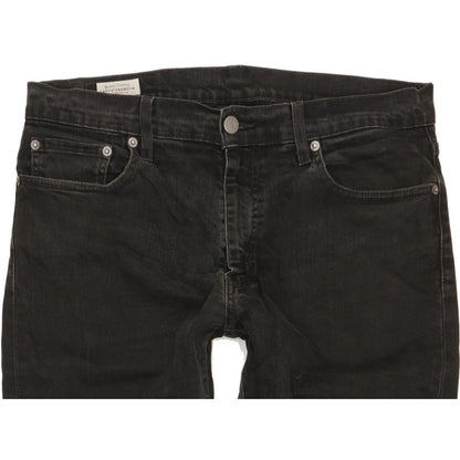 Levi's 512 Men Black Tapered Slim Stretch Jeans W33 L33