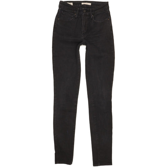 Levi's 721 Black Skinny Slim Stretch Jeans High Waisted W27 L32