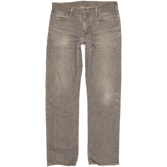 Levi's Men Grey Straight Regular Stretch Jeans W33 L32