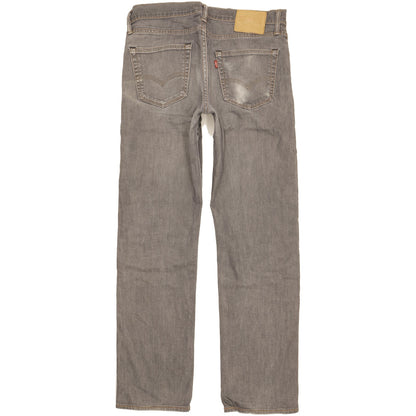 Levi's Men Grey Straight Regular Stretch Jeans W33 L32