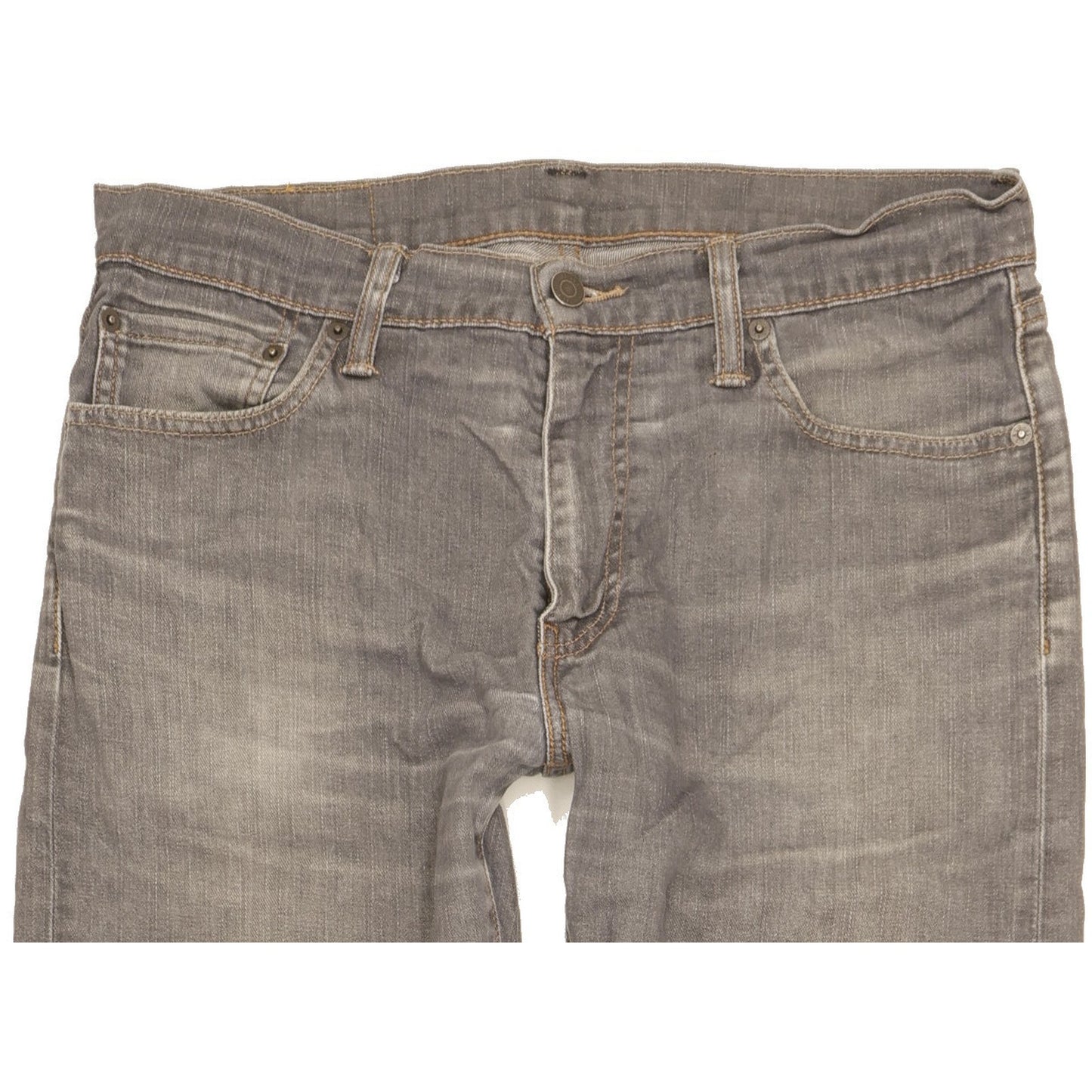 Levi's Men Grey Straight Regular Stretch Jeans W33 L32